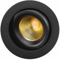 LED inbouwspot 7W 2700K 540 lumen mat zwart draai en kantelbaar SG Junistar LUX 902234