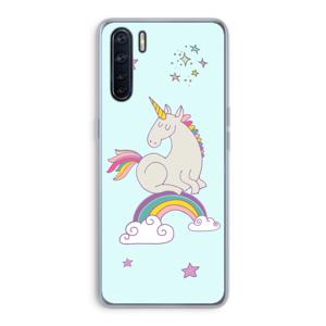 Regenboog eenhoorn: Oppo A91 Transparant Hoesje