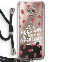 Don't forget to have a great day: Motorola Moto G6 Transparant Hoesje met koord