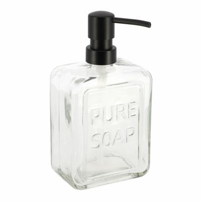 Zeeppompje - glas - transparant - pure soap - vrijstaand