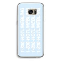 Hotline bling blue: Samsung Galaxy S7 Edge Transparant Hoesje