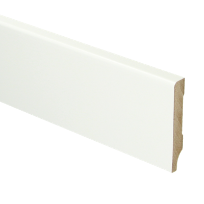 MDF Moderne plint 55x9 voorgelakt RAL9016 - lengte 240cm