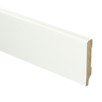 MDF Moderne plint 55x9 voorgelakt RAL9016 - lengte 240cm