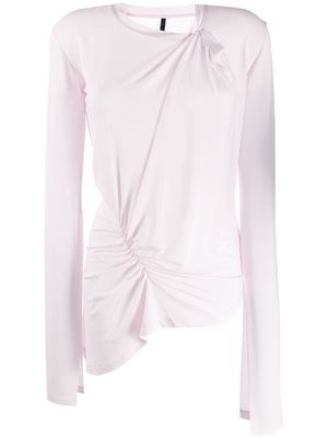 UNRAVEL PROJECT top asymétrique à manches longues - Rose
