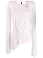 UNRAVEL PROJECT top asymétrique à manches longues - Rose
