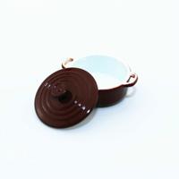 Doll House mini accessoires keuken koken gebruiksvoorwerpen mini Candy kleur soep pot (bruin)