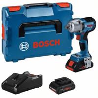 Bosch blauw gds 18v-450 hc | accu slagmoersleutel | 18v | 450 nm | 2 x 4,0 ah accu + snellader | bluetooth | in l-boxx - 06019k4002
