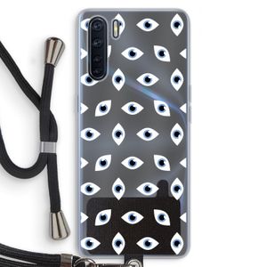 Eyes pattern: Oppo A91 Transparant Hoesje met koord
