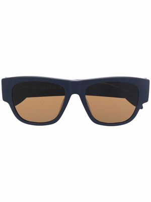 Alexander McQueen Eyewear lunettes de soleil à logo - Bleu