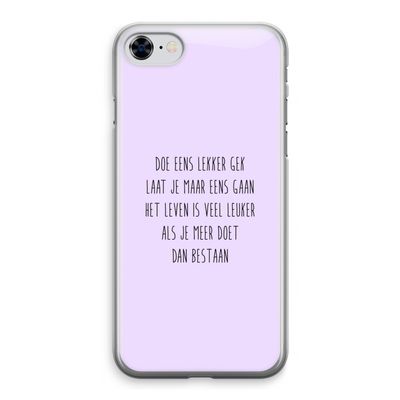 Gek: iPhone 8 Transparant Hoesje
