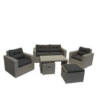 6-persoons Loungeset Garonne Blended Grey Incl. tafel