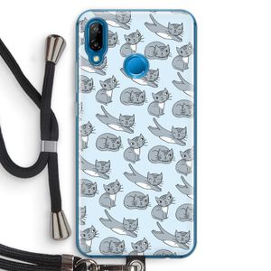 Poezen: Huawei P20 Lite Transparant Hoesje met koord