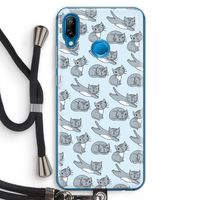Poezen: Huawei P20 Lite Transparant Hoesje met koord