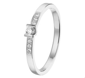 TFT Ring Diamant 0.085ct H SI Witgoud Palladium