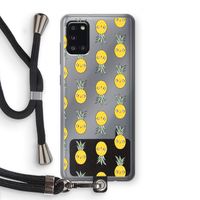 Ananas: Samsung Galaxy A31 Transparant Hoesje met koord