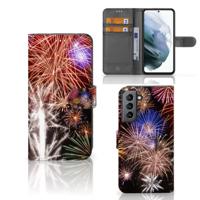 Samsung Galaxy S21 FE | Wallet Case | met Pasjes | Vuurwerk