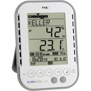 TFA Dostmann KlimaLogg Pro Luchtvochtigheidsmeter (hygrometer) 1 % Hrel 99 % Hrel Datalogger en radio-USB-interface, Dauwpunt/schimmel waarschuwingsweergave