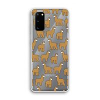 Alpacas: Samsung Galaxy S20 Transparant Hoesje