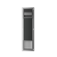 Toiletrolhouder met Klep en Reserverolhouder Inbouw BWS Milan Gunmetal Boss & Wessing
