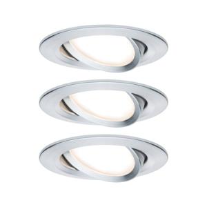 Paulmann 93451 Nova Inbouwlamp Set van 3 stuks LED LED 18 W Aluminium (gedraaid)