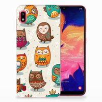 Samsung Galaxy A10 TPU Hoesje Vrolijke Uilen