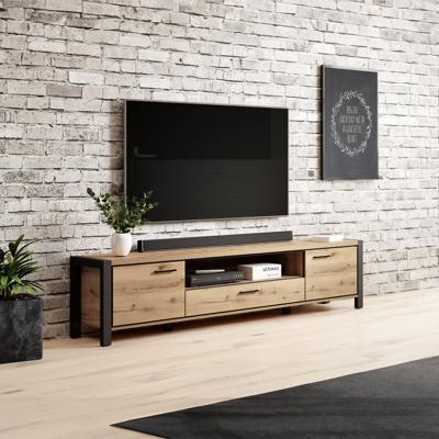 Home365 TV-meubel Akven - 2-deurs incl. 2 lades - Wotan Eiken v2