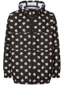 Dolce & Gabbana veste monogrammée à capuche - Noir