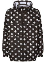 Dolce & Gabbana veste monogrammée à capuche - Noir