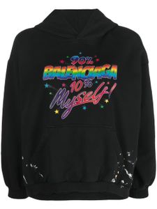 Balenciaga hoodie 90/10 à slogan imprimé - Noir