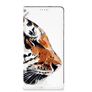 Bookcase Motorola Moto G14 Watercolor Tiger