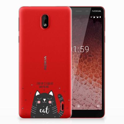 Nokia 1 Plus Telefoonhoesje met Naam Cat Good Day