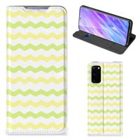 Samsung Galaxy S20 | Hoesje met Magneet | Waves Yellow