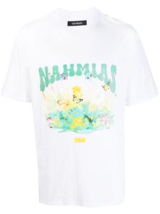 Nahmias t-shirt en coton à logo imprimé - Blanc