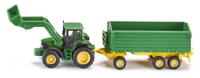 SIKU John Deere with front loader and trailer - thumbnail