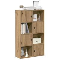 Boekenkast 60x24x101,5 cm bewerkt hout artisanaal eikenkleurig