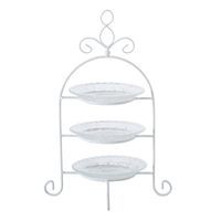 Kleine etagere wit 3-laags 30 x 23 cm