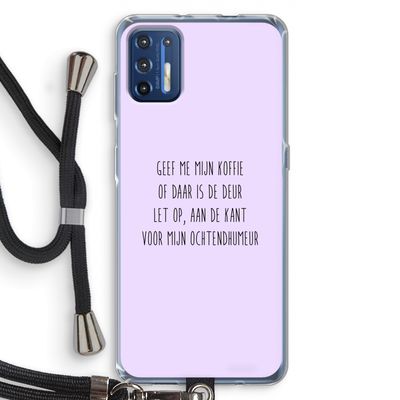 Ochtendhumeur: Motorola Moto G9 Plus Transparant Hoesje met koord