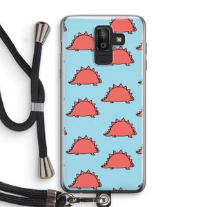 Dinosawrr: Samsung Galaxy J8 (2018) Transparant Hoesje met koord