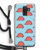 Dinosawrr: Samsung Galaxy J8 (2018) Transparant Hoesje met koord