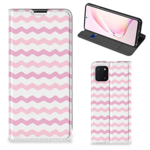 Samsung Galaxy Note 10 Lite Hoesje met Magneet Waves Roze