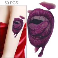 S-291 50 PCS Halloween terreur realistische wond bloed mond tijdelijke tattoo sticker