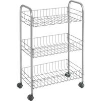 Tomado-Metaltex Tomado metaltex keuken/badkamer opbergtrolley lugano 41x23x63 cm wieltjes Tomado-Metaltex Tomado metaltex keuken/badkamer opbergtrolley lugano 41x23x63 cm wieltjes
