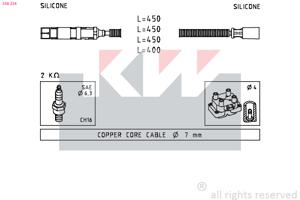 KW Bougiekabelset 358 234