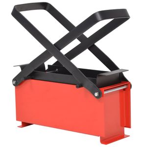 VidaXL Brikettenpers voor papier 34x14x14 cm staal zwart en rood