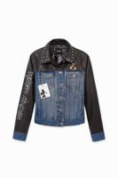 Hybride bikerjack met Mickey Mouse - BLACK - S