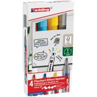 Viltstift edding 385 flipover penseel 4st assorti