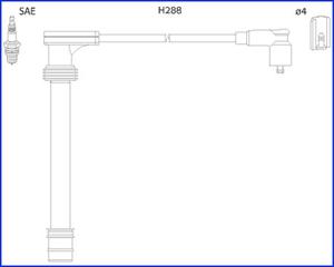 Hitachi Bougiekabelset 134518