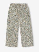 Wijde legging met golvend effect voor meisjes wit, bedrukt