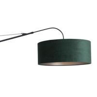 Steinhauer Wandlamp Elegant Classy 50cm zwart met groen velourse kap 8133ZW