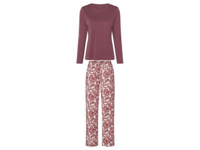 esmara Dames pyjama (Crème/rood, L (44/46))